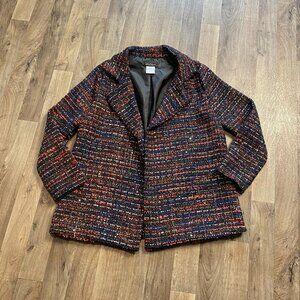 Slinky Brand Sequined Tweed Blazer Size Small